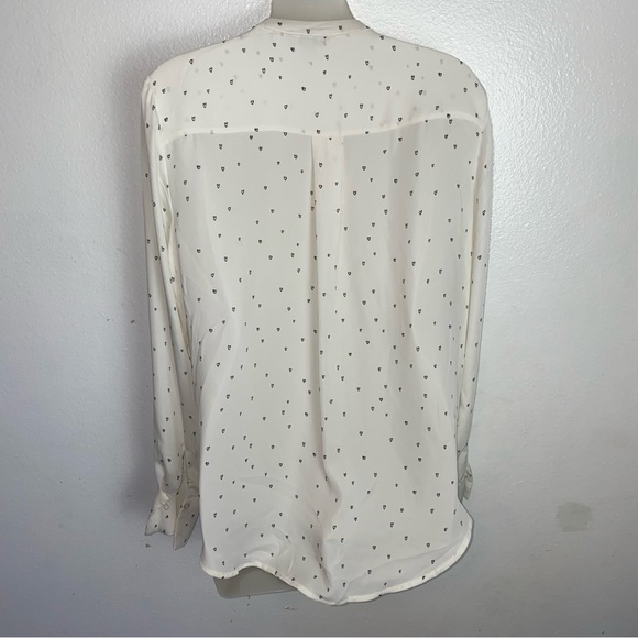H&M white and black heart patterned button down blouse - Picture 6 of 6